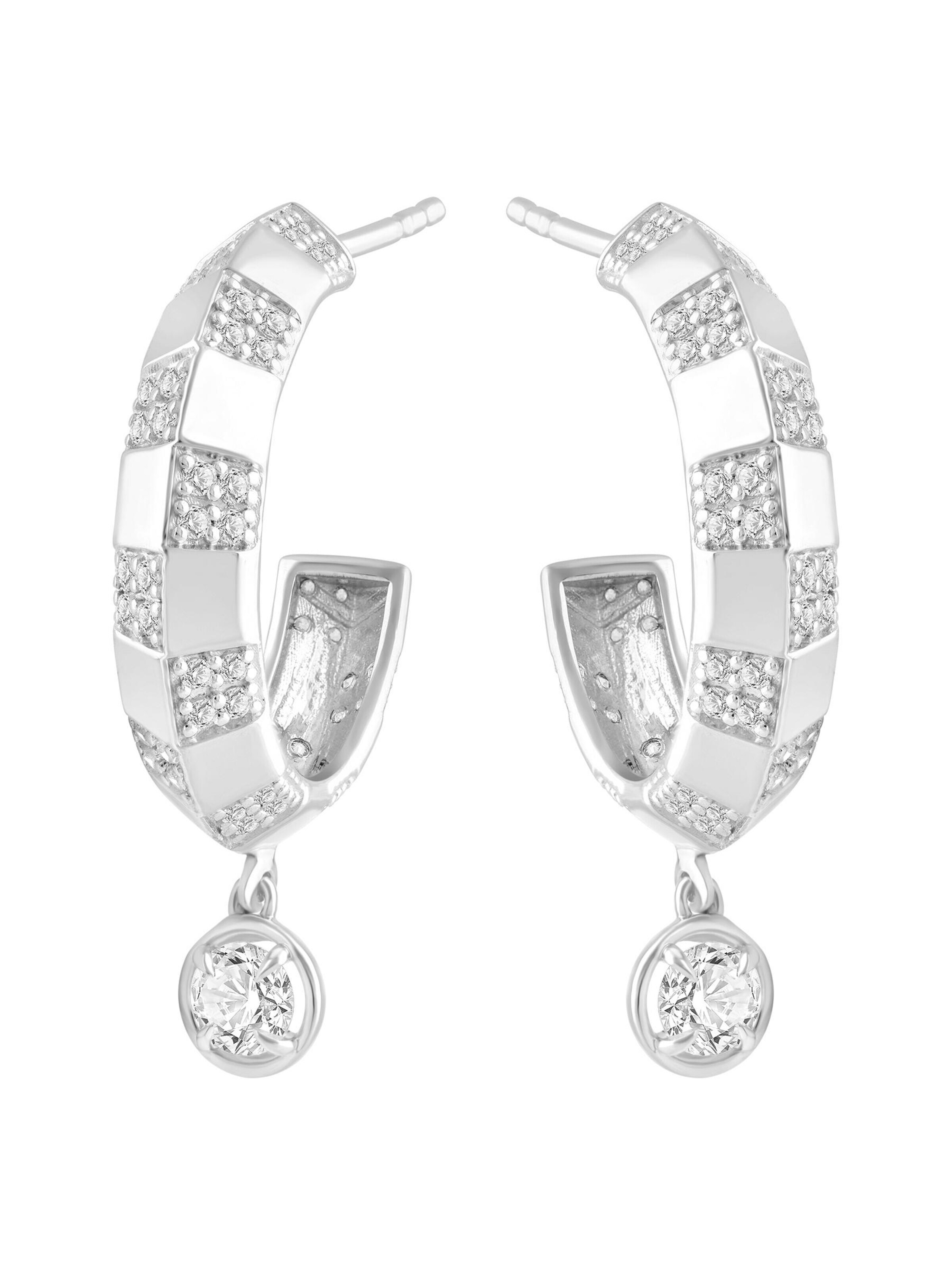ETHISHER DIAMANTEN Ohrringe‌‌‌‌ in Silber