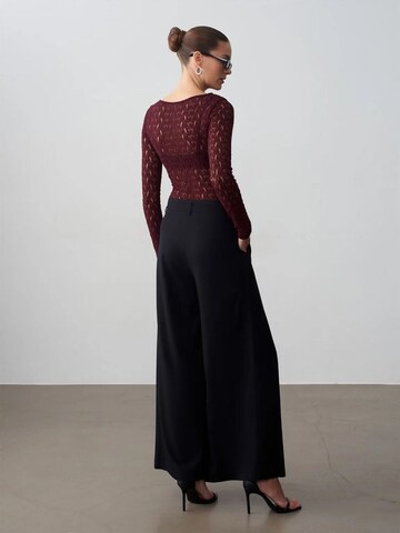 Dilvin Wide Leg Hose in Schwarz