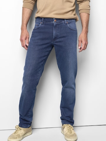 MEYER Loosefit Chinohose 'M5 Five 9-6294', Thermo in Blau: Vorderseite