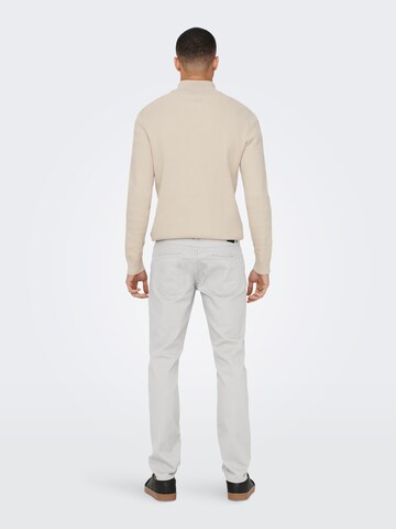 Regular Pantalon 'LOOM' Only & Sons en blanc