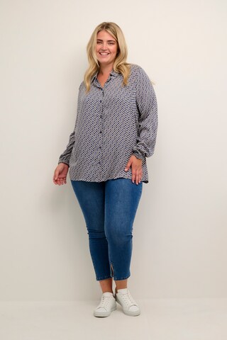KAFFE CURVE Bluse 'Kinna' in Blau