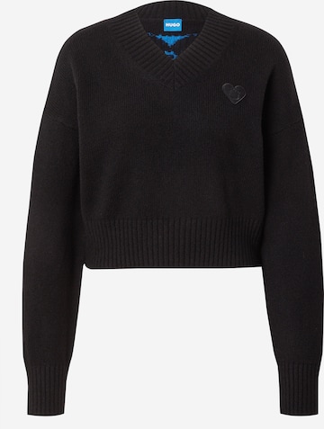 juoda HUGO Megztinis 'Scutie_B': priekis