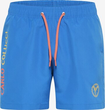 Carlo Colucci Board Shorts 'De Creszenzo' in Blue: front