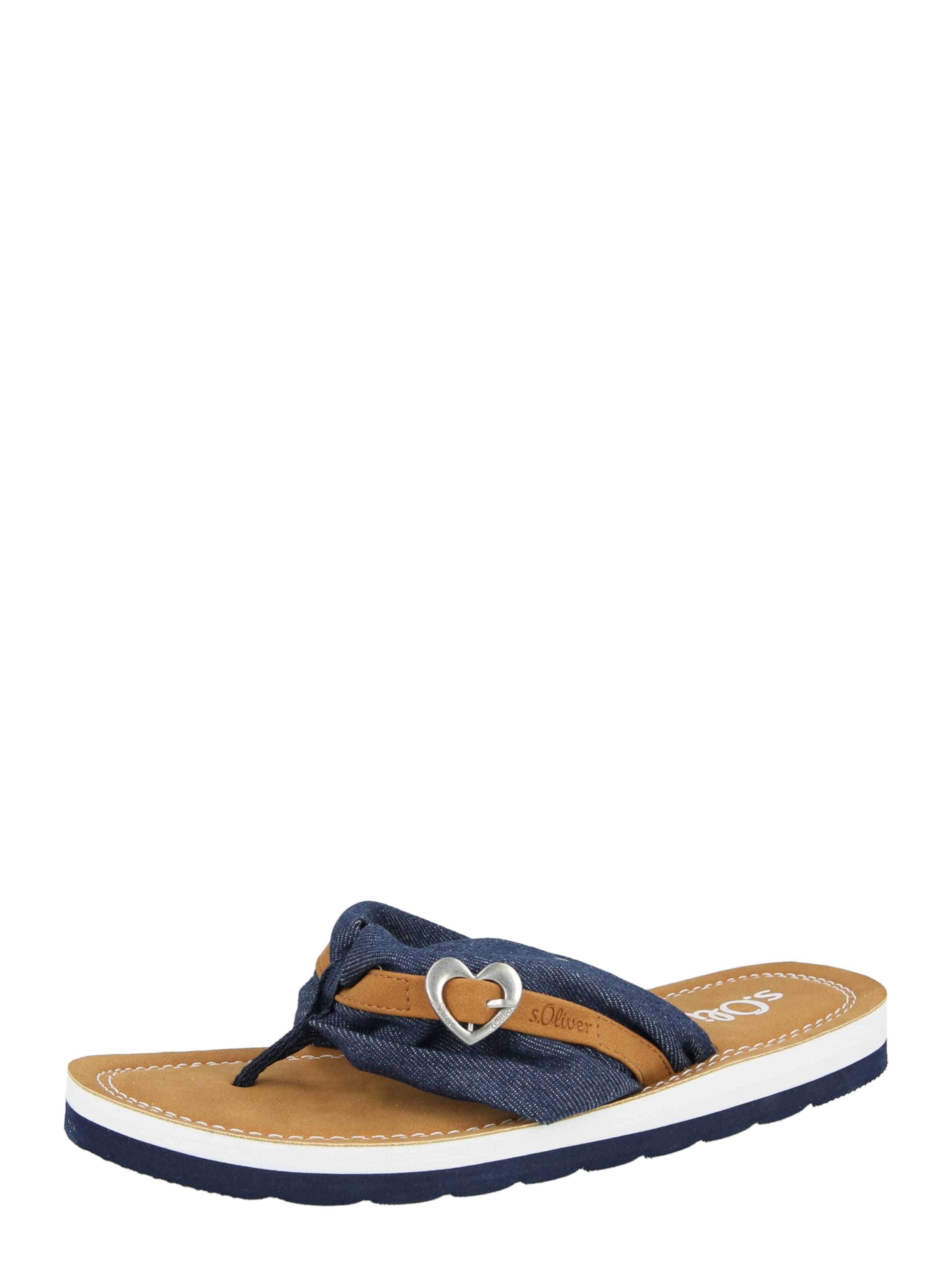 s.Oliver Teenslipper in Blauw: voorkant