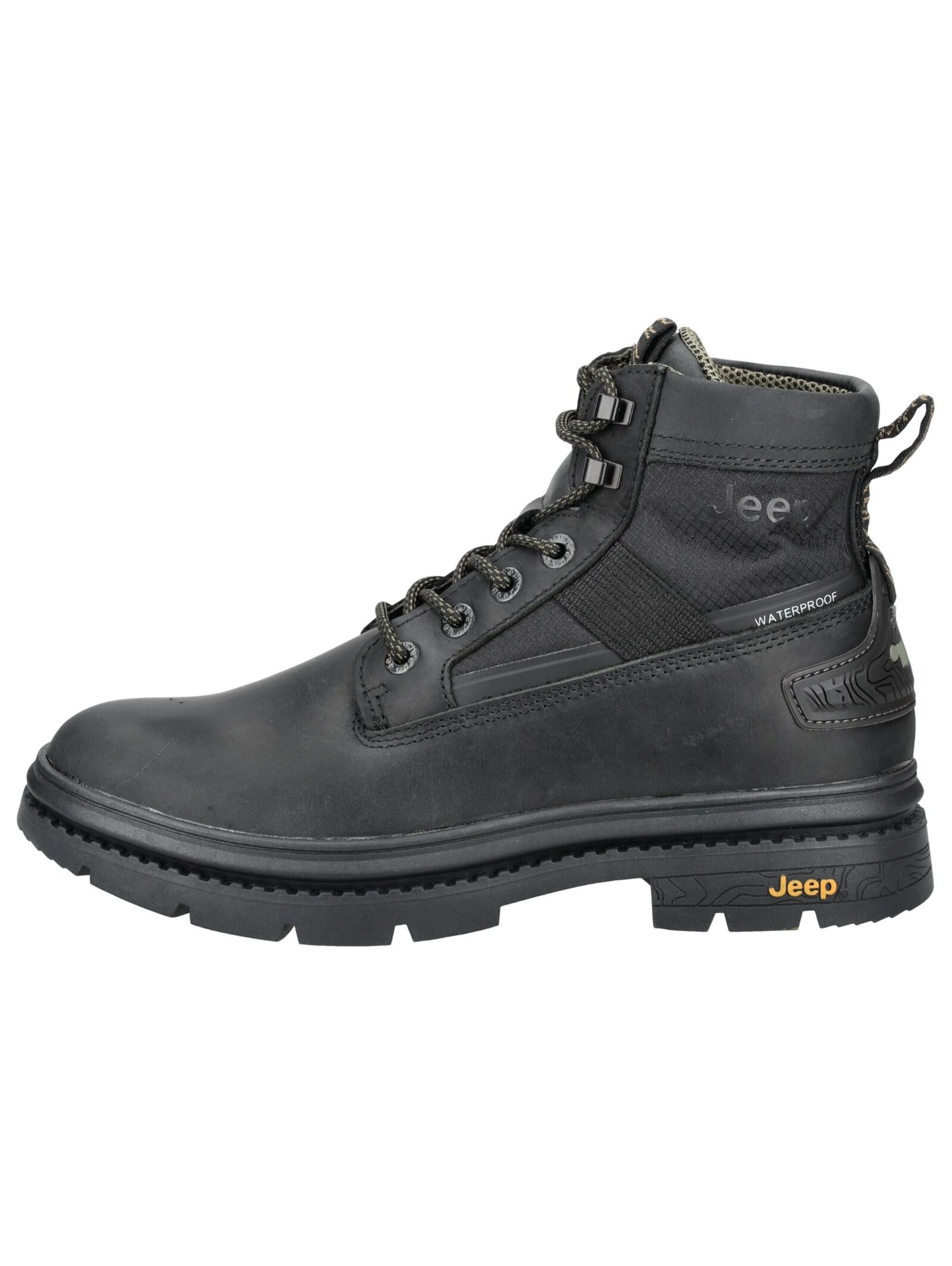 Jeep Lace-up boot in Black