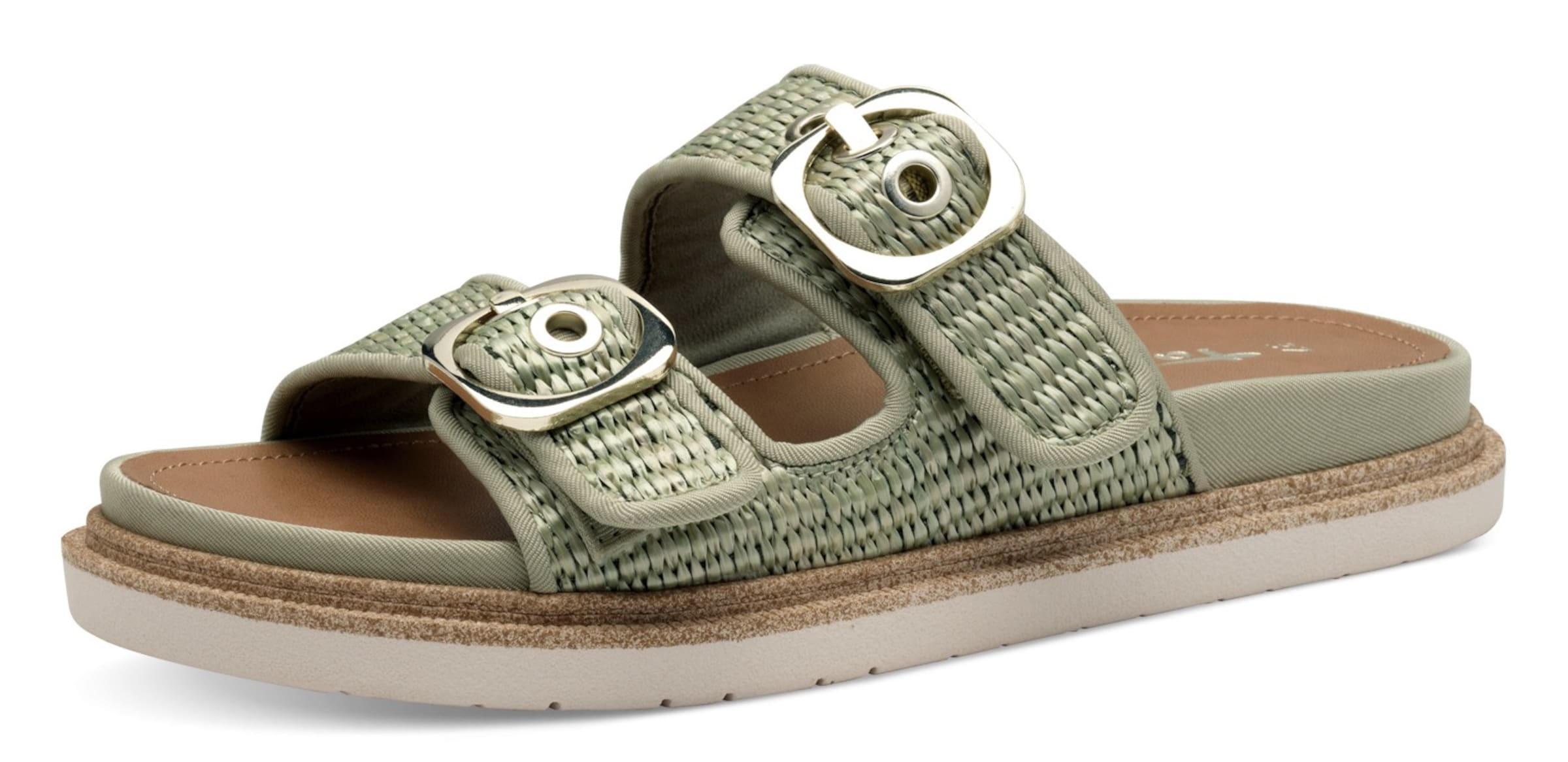 Tamaris Mule en vert pastel, Vue avec produit