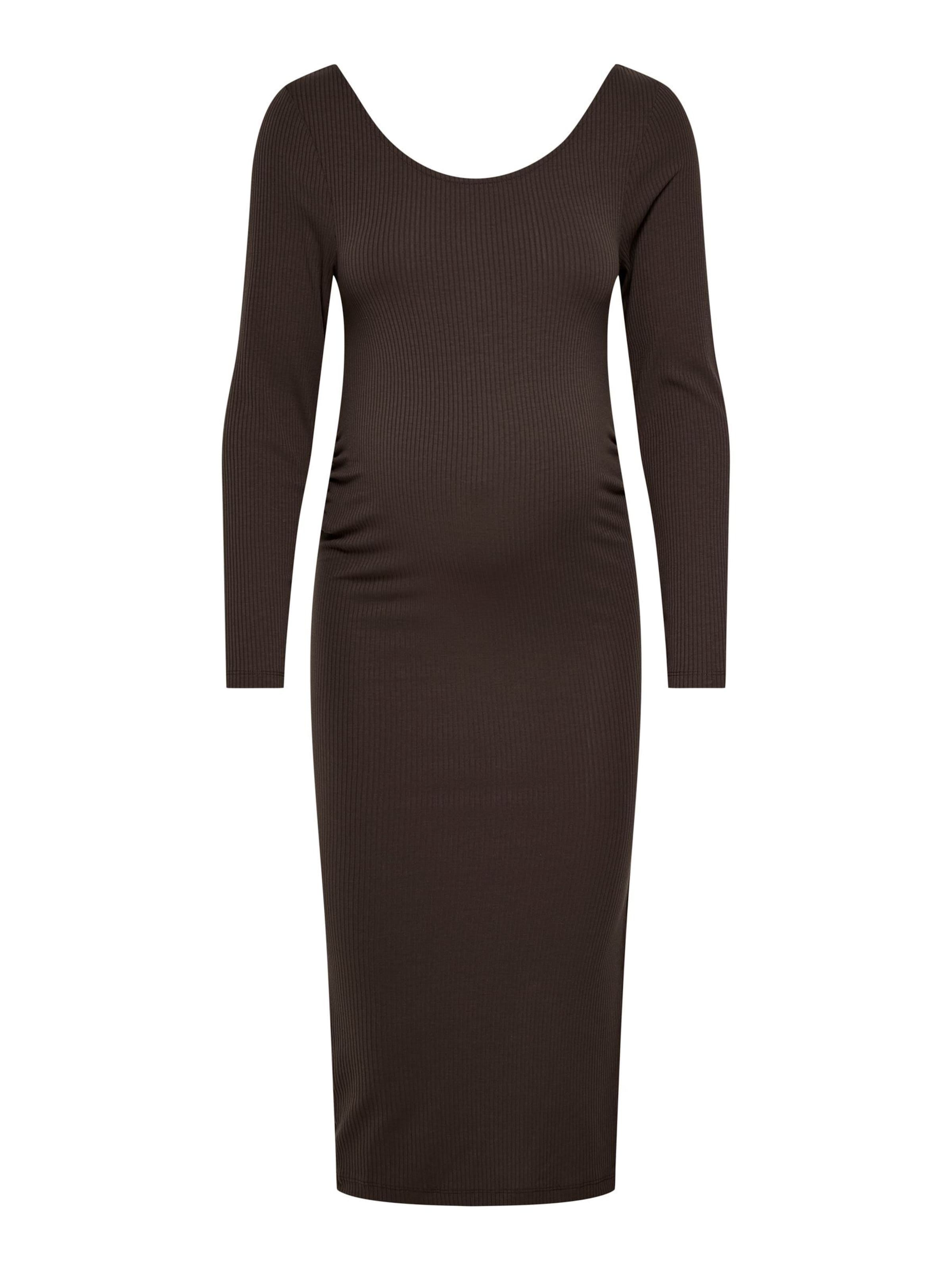 Only Maternity Jurk 'OLMSANNE' in Bruin: voorkant