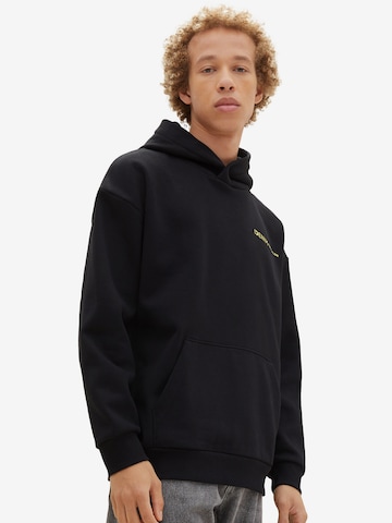 TOM TAILOR DENIM Sweatshirt in Black