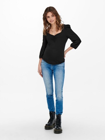 Only Maternity Shirt in Zwart: voorkant