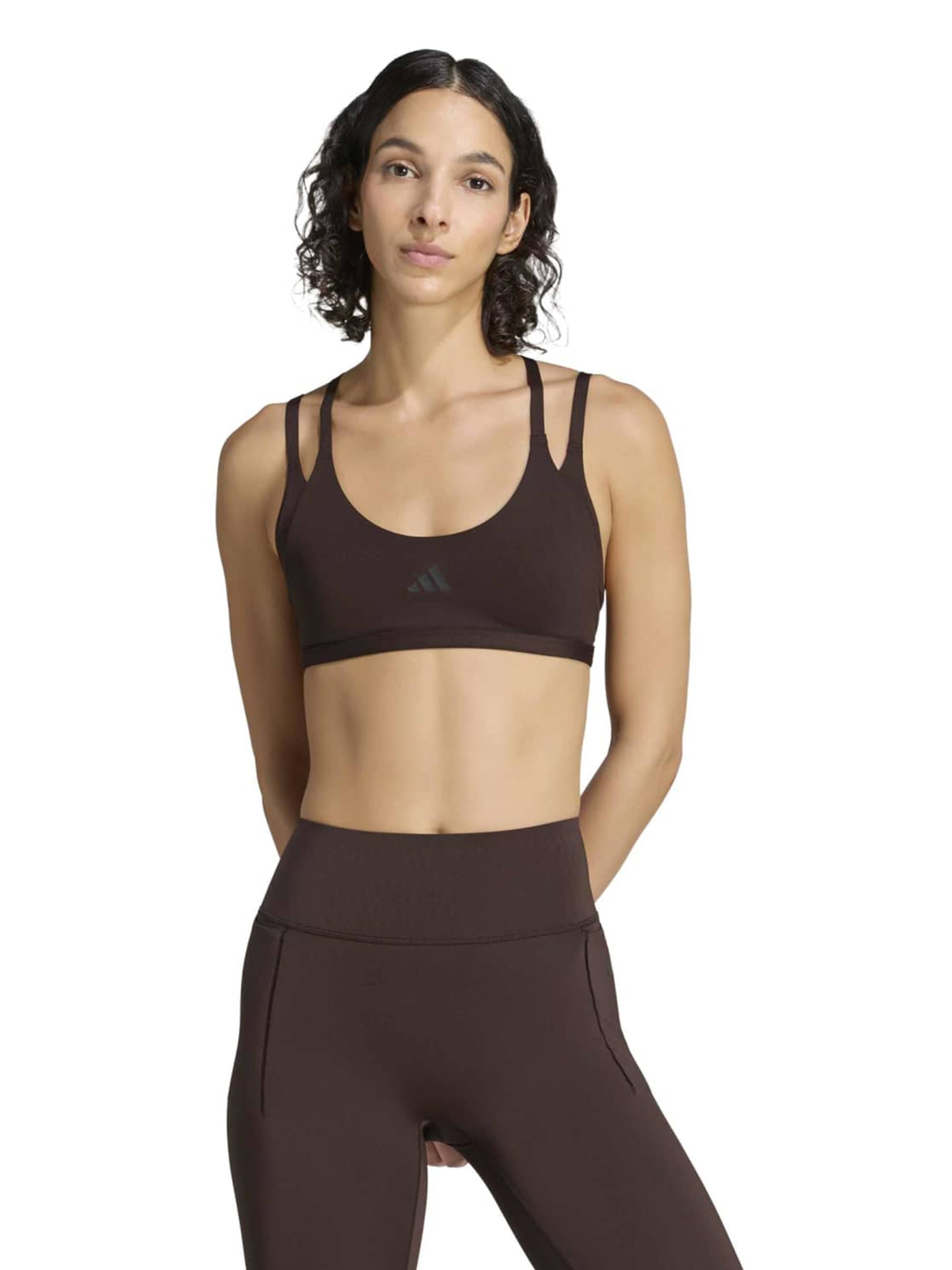 ADIDAS PERFORMANCE Bustier Biustonosz sportowy 'Optime Workout' w kolorze brązowy: przód