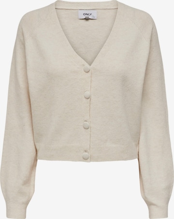 ONLY Knit Cardigan 'NIKELAS' in Beige: front