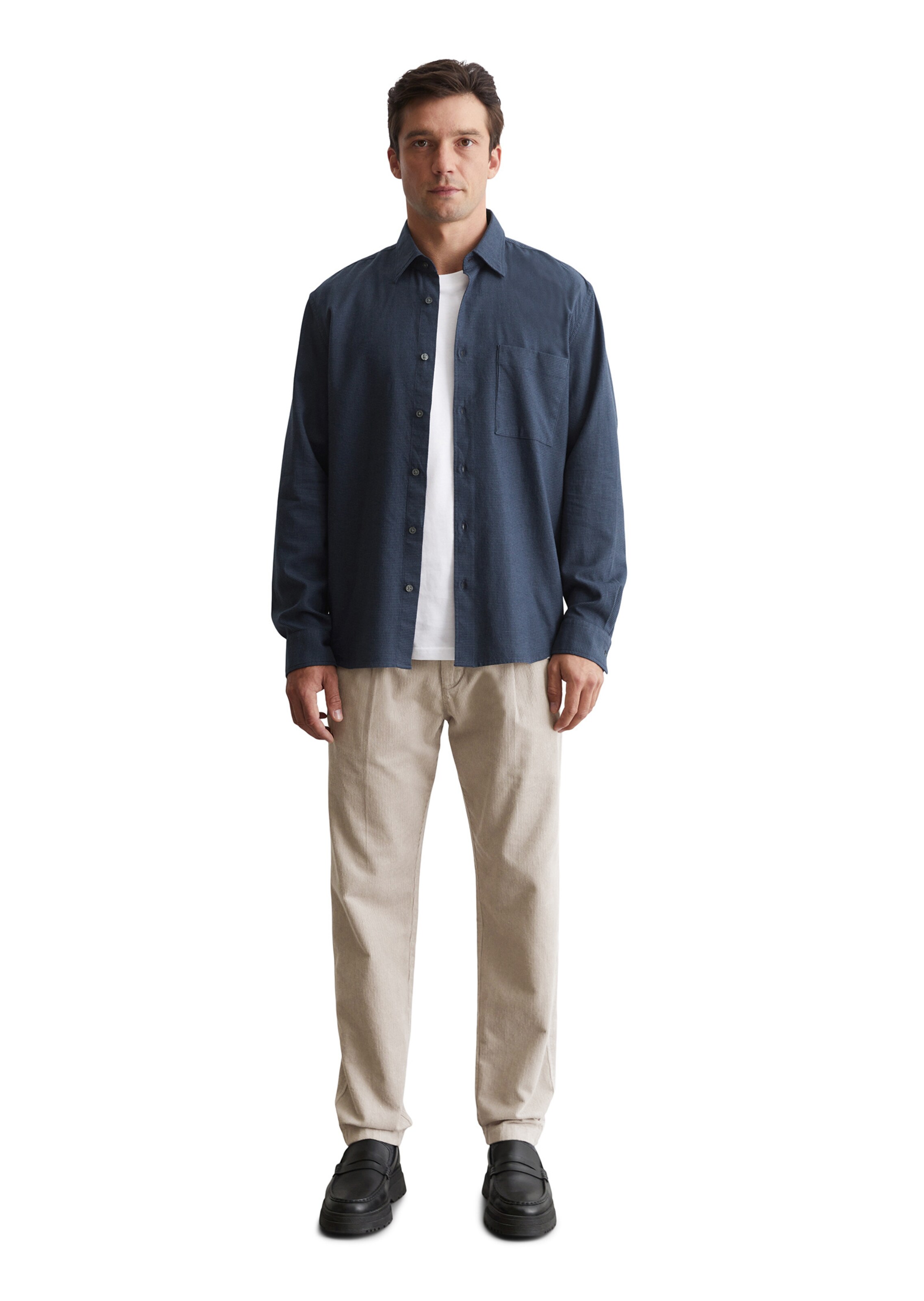 Marc O'Polo Regular fit Overhemd in Blauw