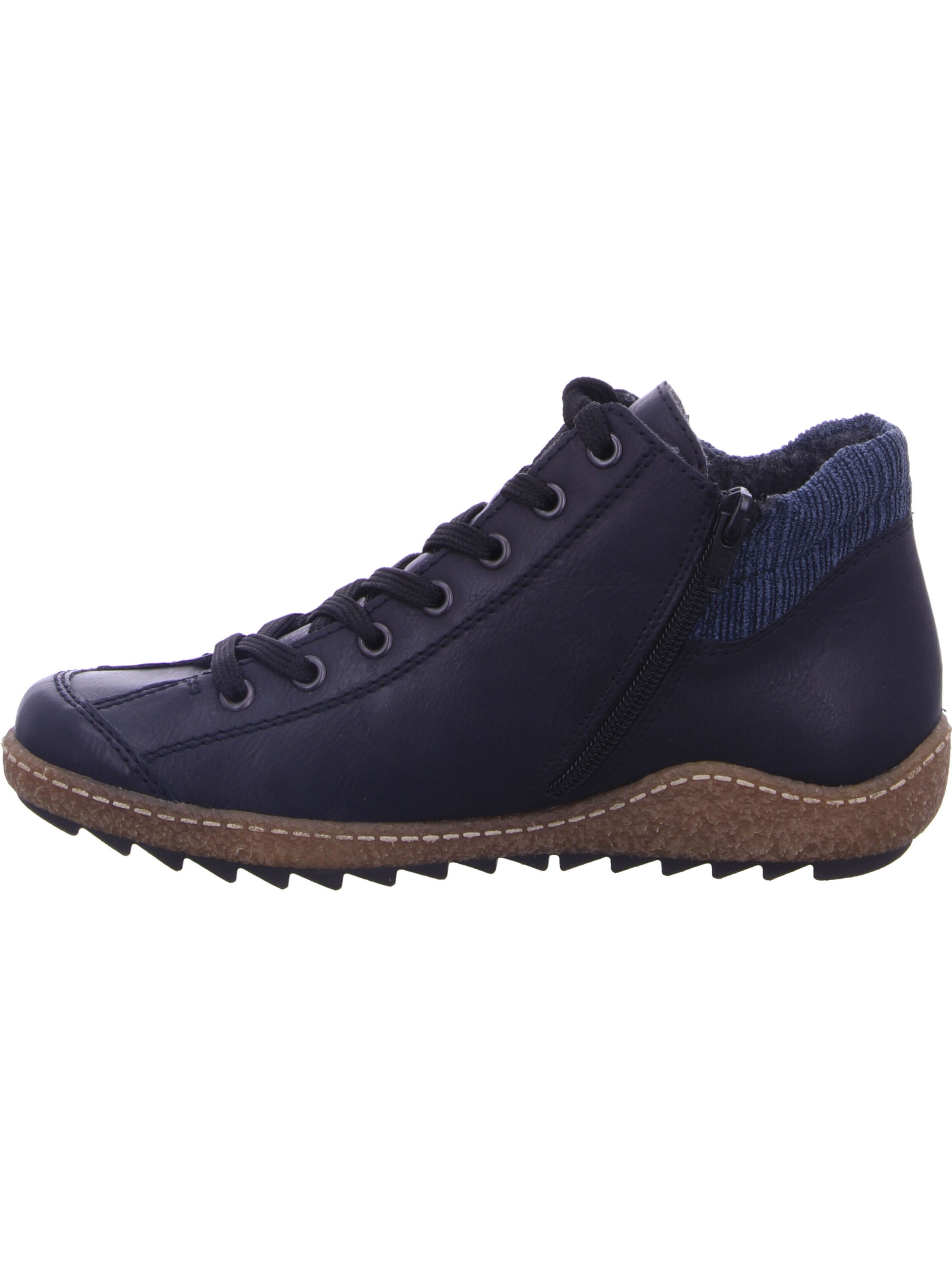 Rieker Lace-Up Ankle Boots in Blue