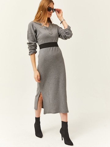 olalook Πλεκτό φόρεμα σε γκρι