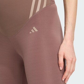 Skinny Pantalon de sport 'Optime Essentials' ADIDAS PERFORMANCE en marron
