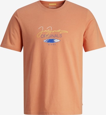 JACK & JONES Majica 'CASEY' | oranžna barva: sprednja stran