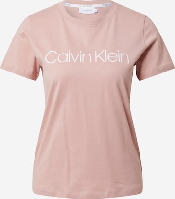 T-shirt Calvin Klein en rose : devant