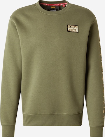 ALPHA INDUSTRIES Collegepaita värissä vihreä: etupuoli
