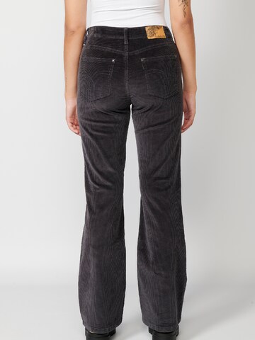 KOROSHI Flared Trousers in Grey