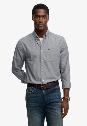 Coupe regular Chemise Superdry & Co en bleu : devant