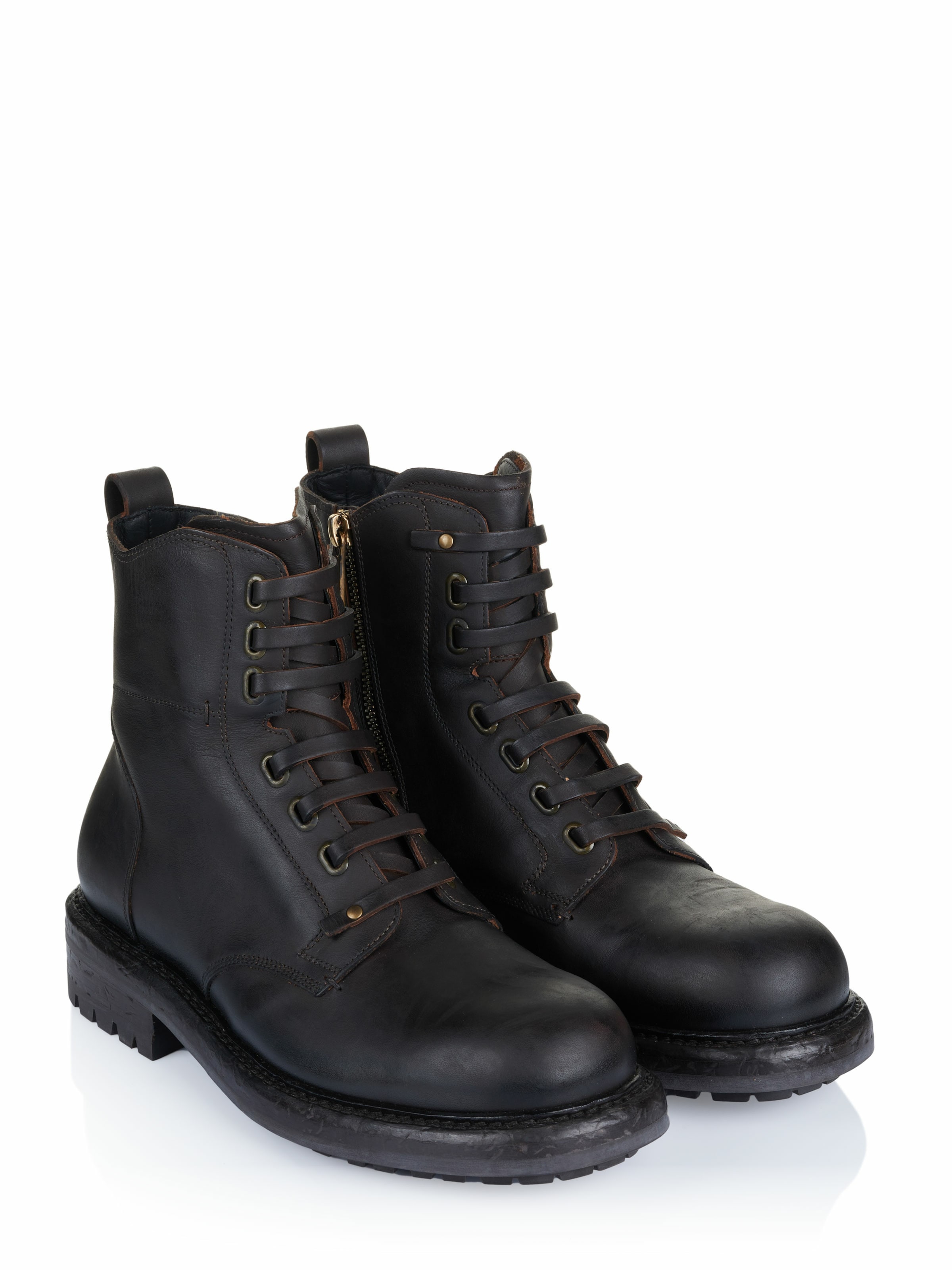 DOLCE & GABBANA Schnürstiefel in Braun
