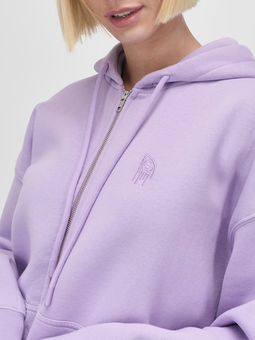 UNFOLLOWED x ABOUT YOU Sweat jacket 'CHILL' in Purple