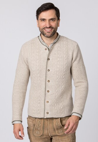 STOCKERPOINT Gebreid vest 'Caselli' in Beige: voorkant