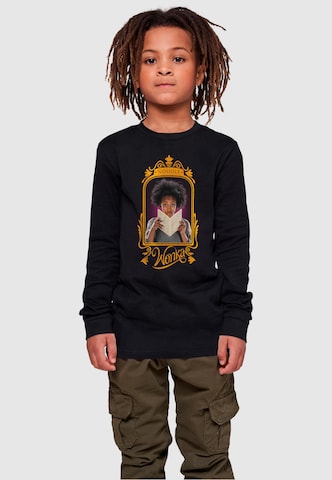 ABSOLUTE CULT Shirt 'Wonka - Noodle Frame' in Zwart: voorkant