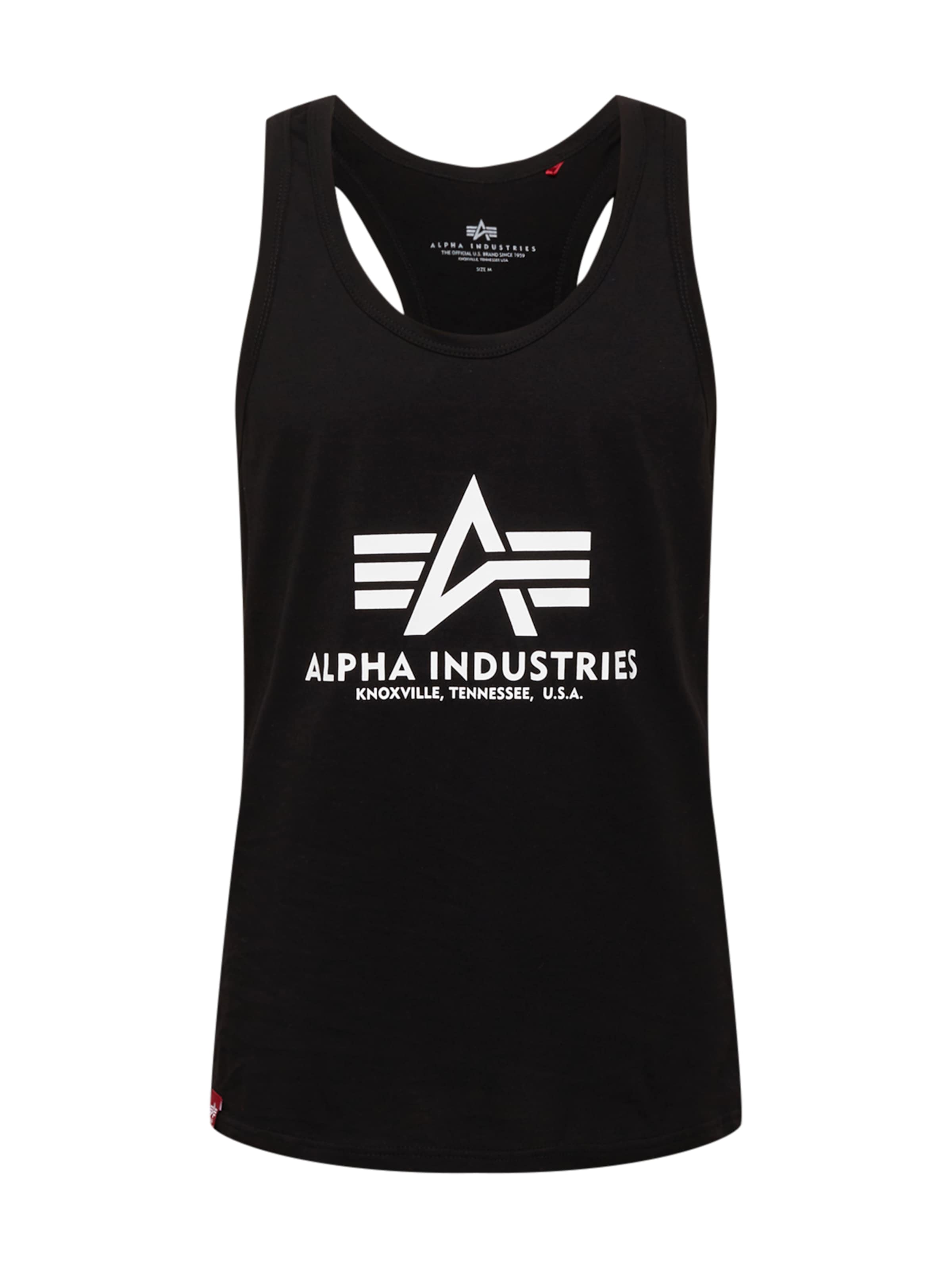 ALPHA INDUSTRIES Μπλουζάκι σε μαύρο: μπροστά