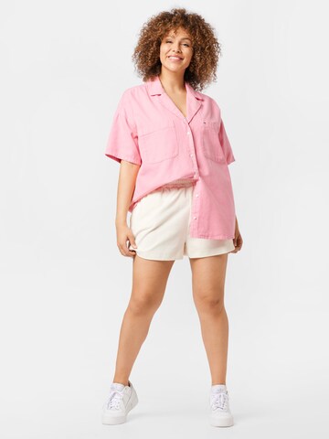 Tommy Jeans Curve Blouse in Pink