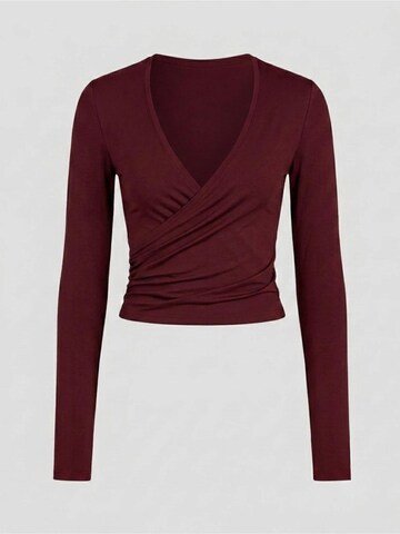 YO-GAYA Bolero 'Ballet Wrap Bolero' in Rood: voorkant