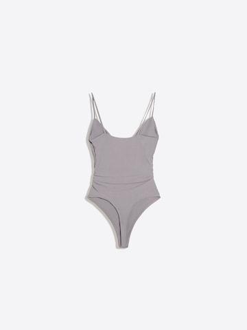 Bershka Shirt body in Grijs