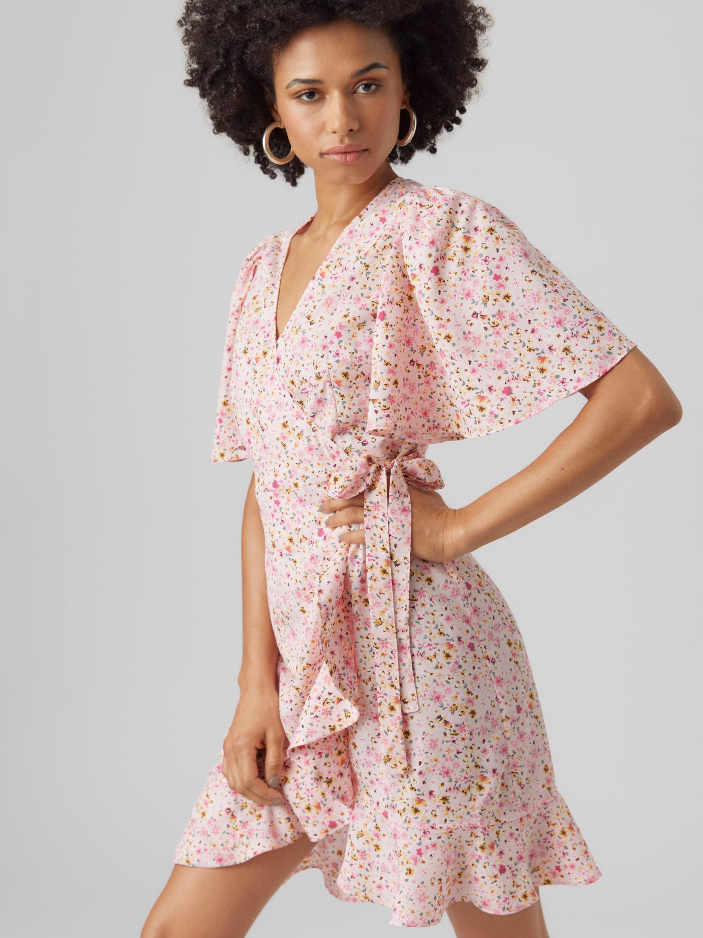 Vero moda clearance floral wrap dress