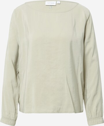 comma casual identity Blouse in Groen: voorkant