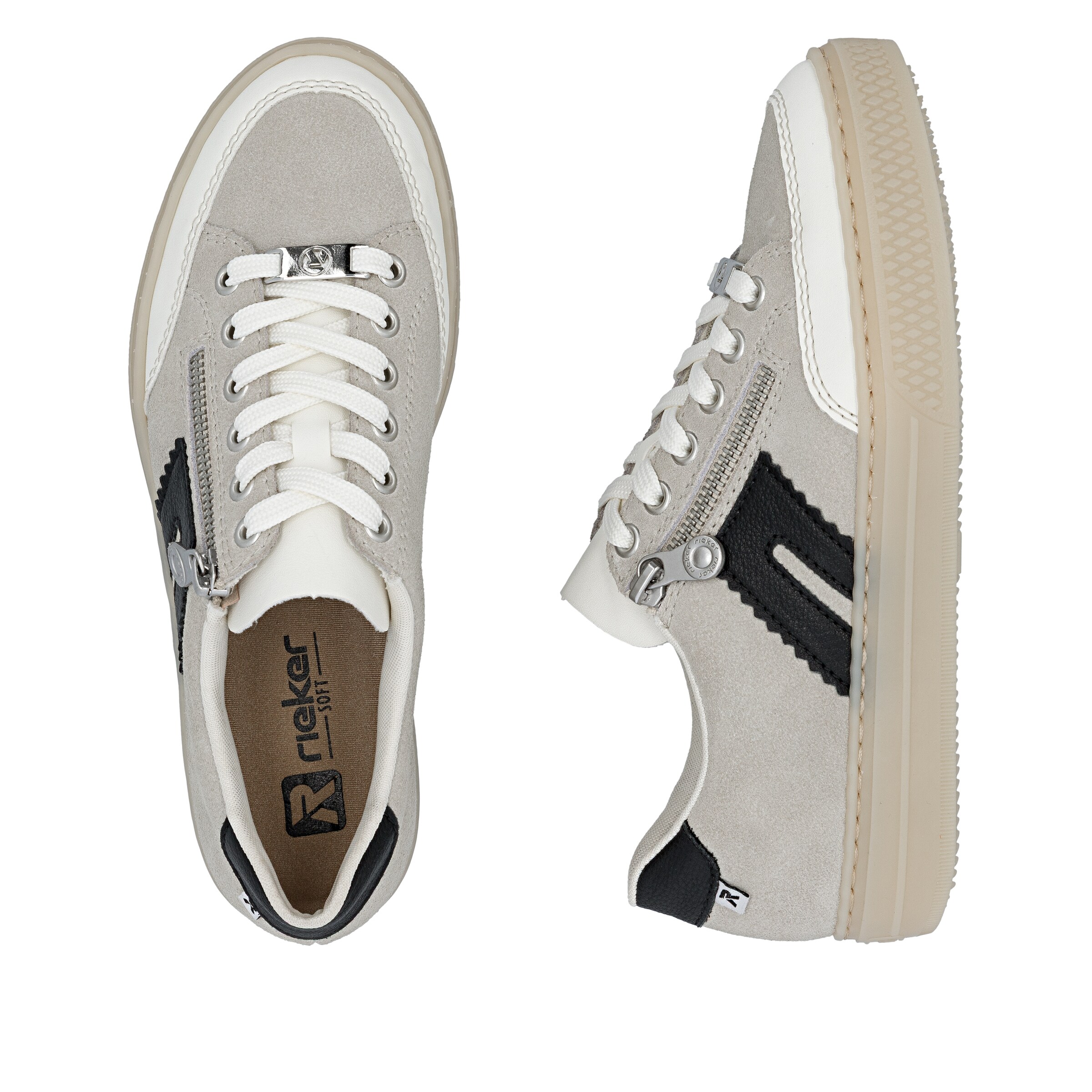 Baskets basses Rieker en gris