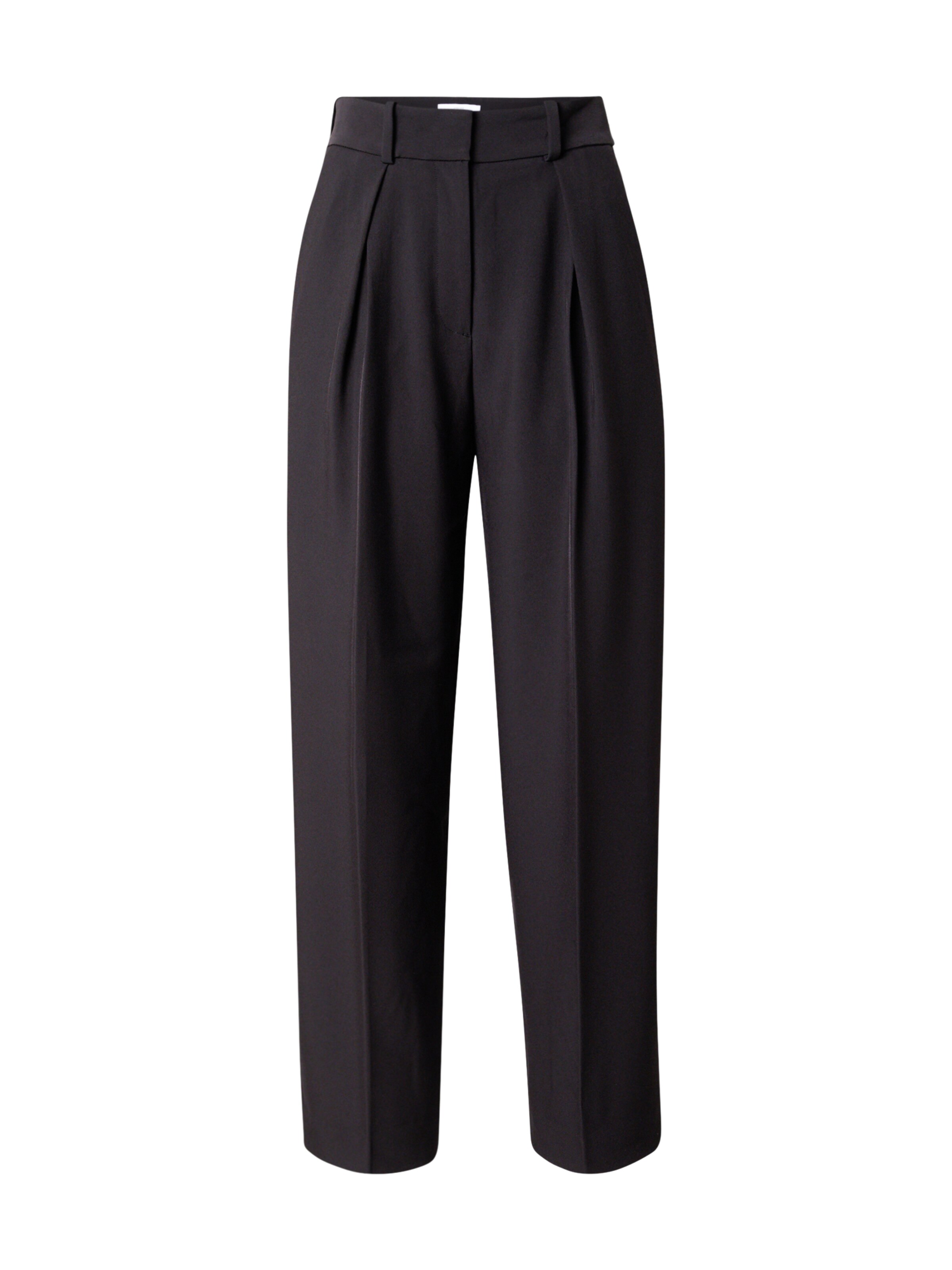 & Other Stories Pleat-front trousers in Black: front