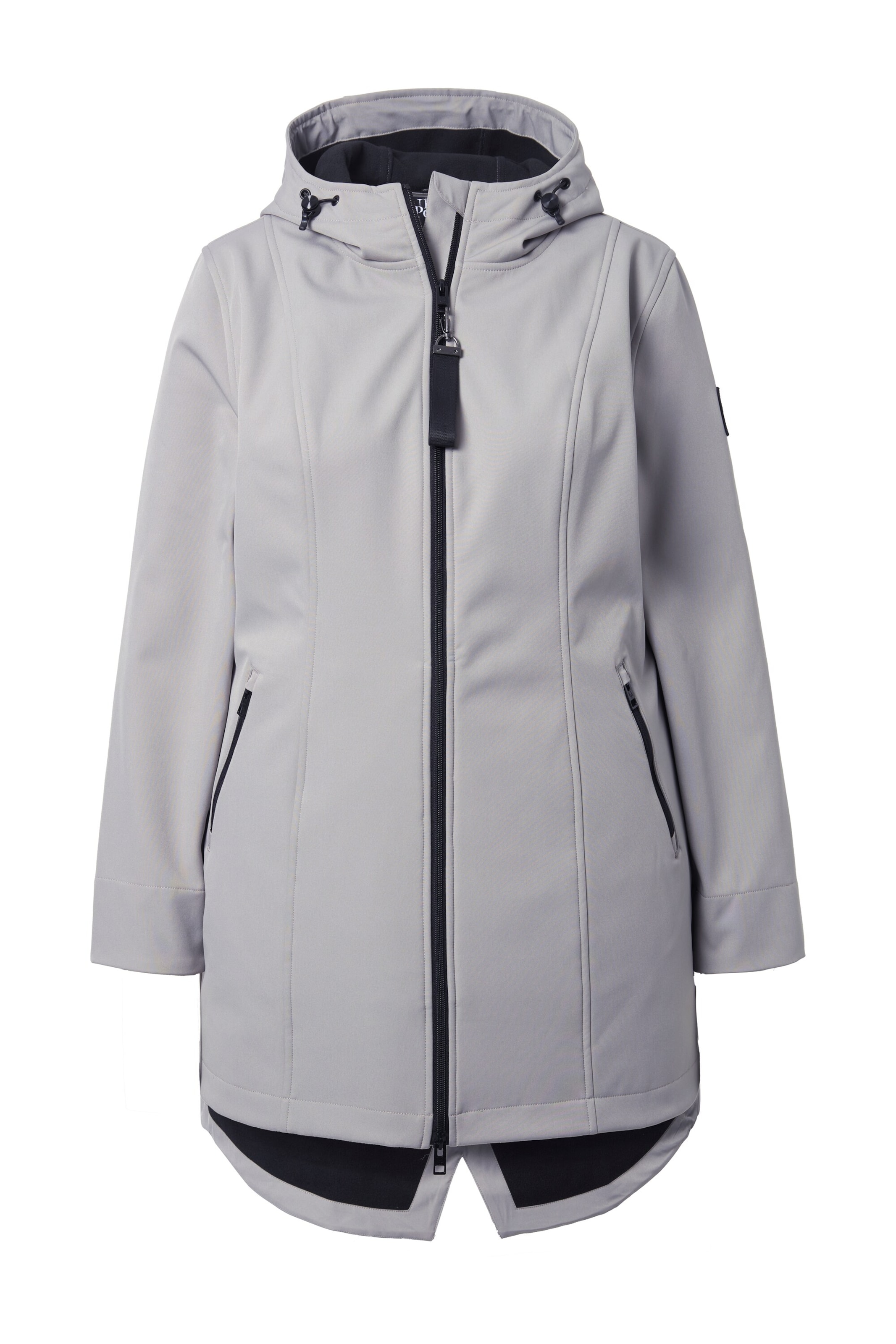 Ulla Popken Weatherproof jacket in Grey: front