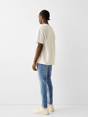 Coupe slim Jean Bershka en bleu