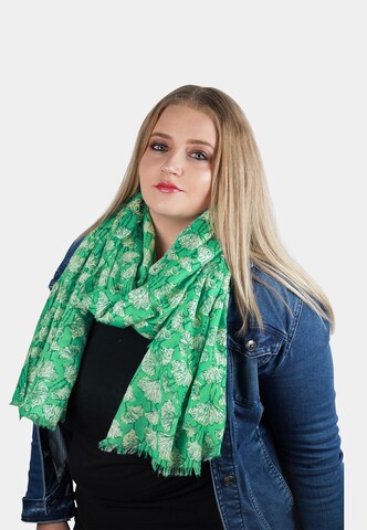 Emma & Kelly Sjaal 'CLOVER' in Groen: voorkant