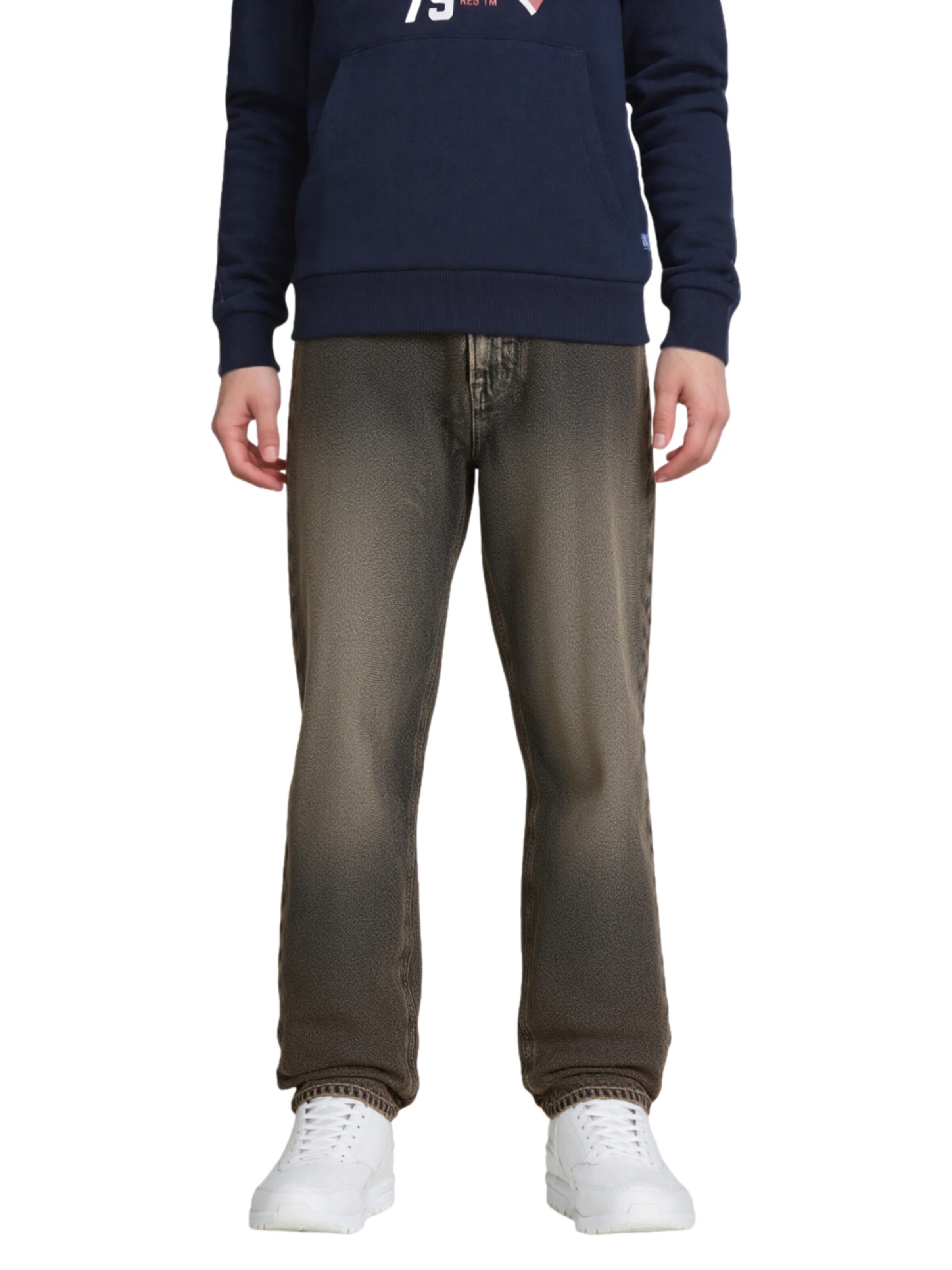 Jack & Jones Junior Regular Jeans 'Alex Original' in Grey: front