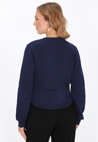 faina - Sudadera con cremallera en azul