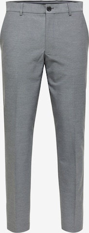 SELECTED HOMME Regular Bukse med press 'Josh' i grå: forside