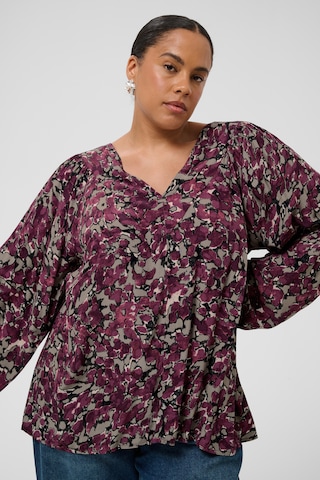 KAFFE CURVE - Blusa em castanho