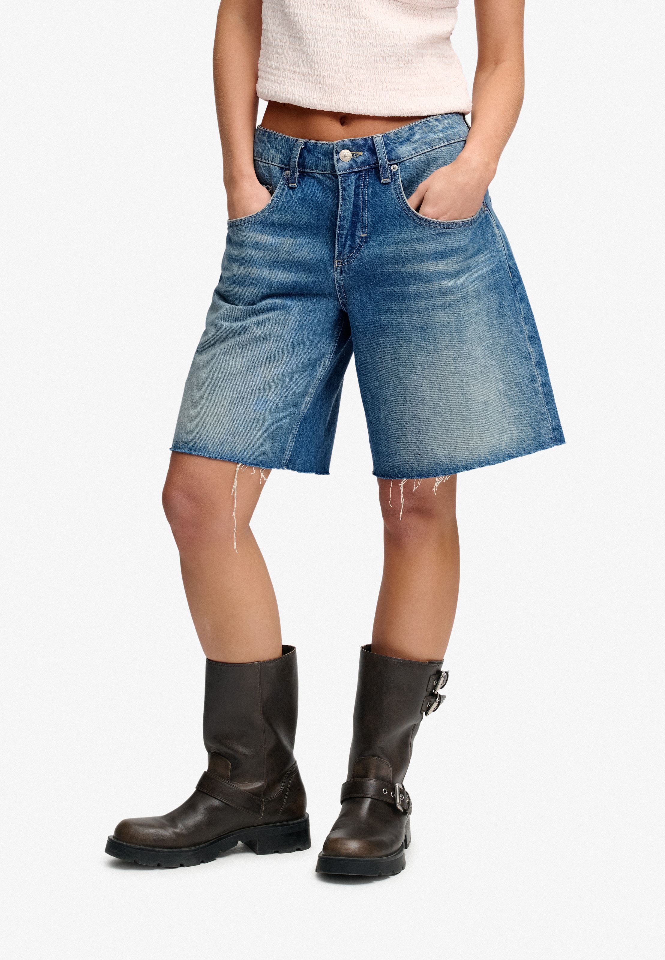 Baggy Jean Superdry & Co en bleu : devant