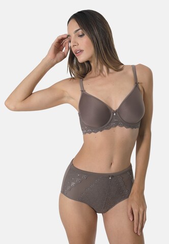 sassa T-shirt BH 'SENSUAL BEAUTY' in Bruin: voorkant