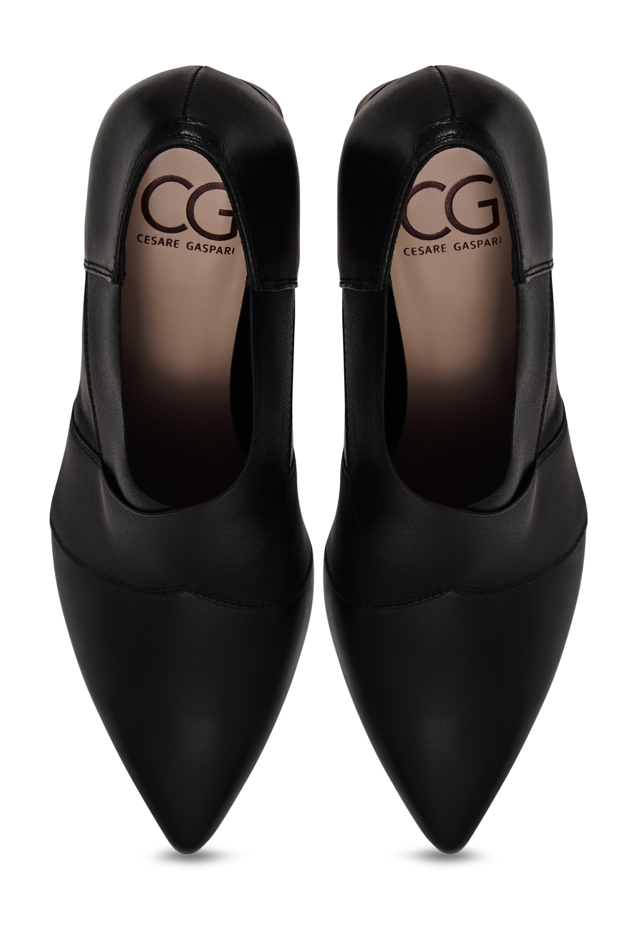 CESARE GASPARI Hochfrontpumps in Schwarz