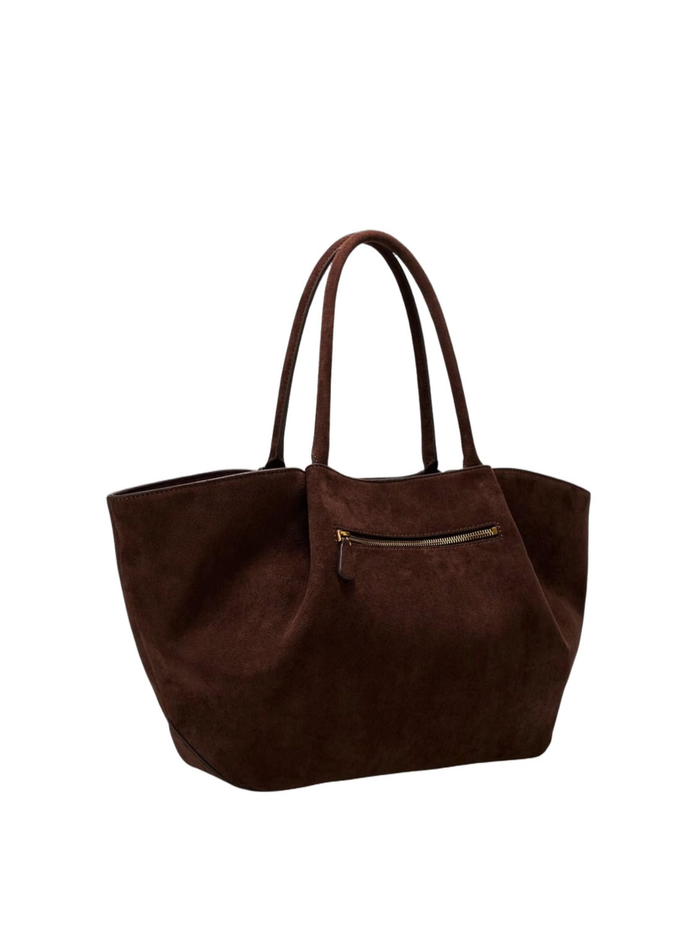 GUESS Poodlemiskott 'Guess Cabas Allegra en Suède Espresso', värv pruun