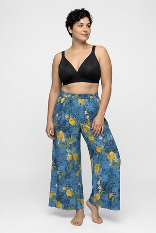 Ulla Popken Wide leg Broek in Blauw