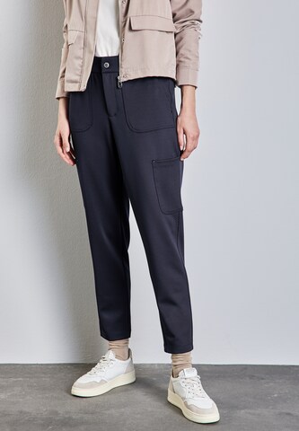 STREET ONE Slim fit Cargo Pants in Blue: front