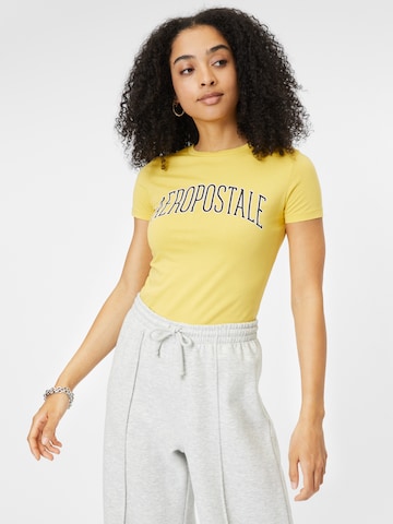 T-shirt 'JUNE' AÉROPOSTALE en jaune : devant